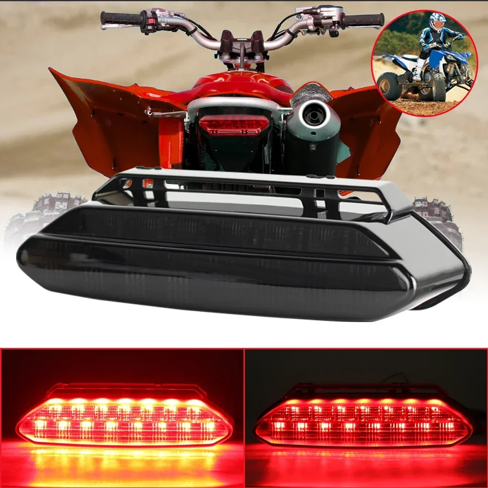 Transparent/ black Motorcycle Taillight For Yamaha YFZ450 LED YFZ 450 2006-2009 ATV Brake Light 5TG-84710-21-00