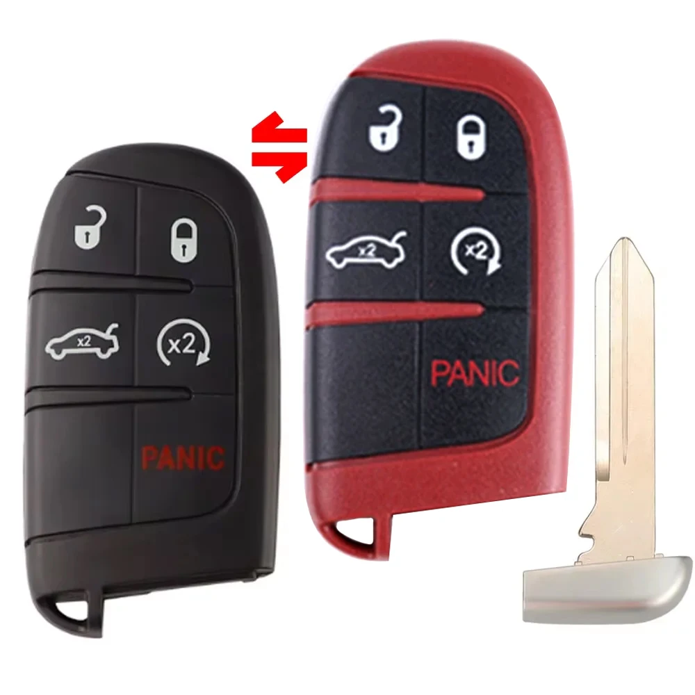 Replace Car Key Fob Case Shell Housing for Dodge Dart Ram 1500 Dart Challenger Charger Chrysler 300 for Jeep Keyless 5 Button