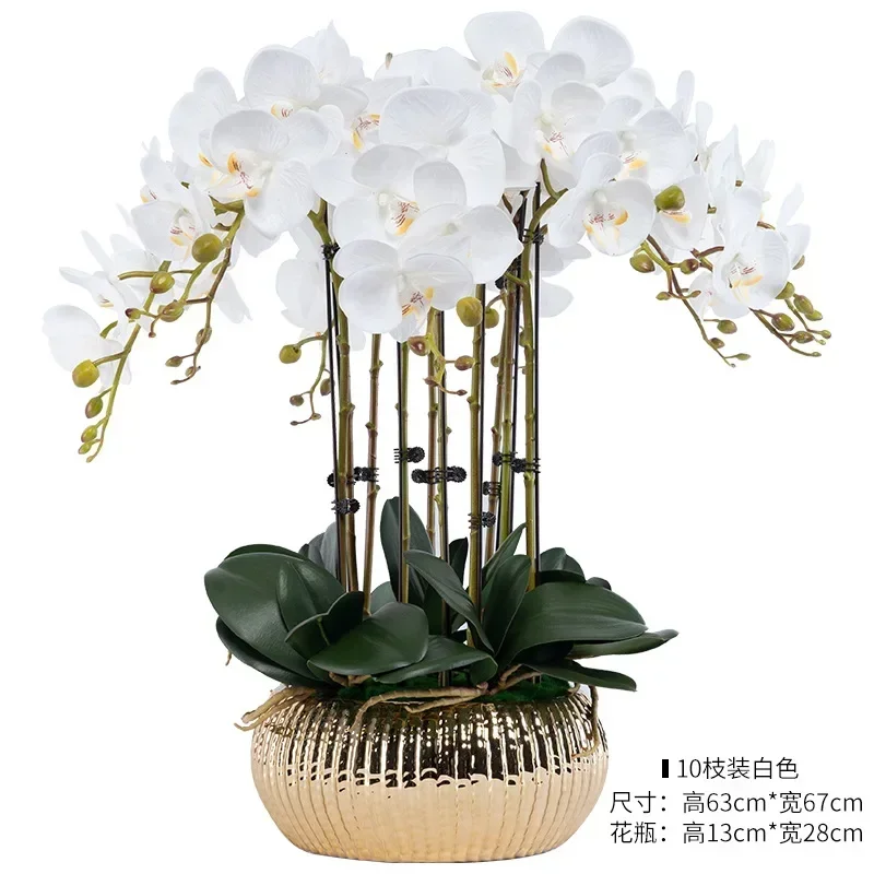 Feel phalaenopsis artificial flowers butterfly orchid  decoration living room  table decorative flower ornaments