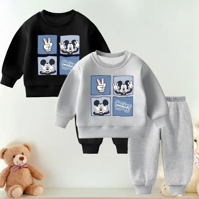 Sweatshirt und Jogginghose, zweiteilige Sets für Jungen, lässige Trainingsanzüge, Frühling, Herbst, Kinder, O-Ausschnitt, Hoodies, Set, Kinder-Sportkleidung, Anzug