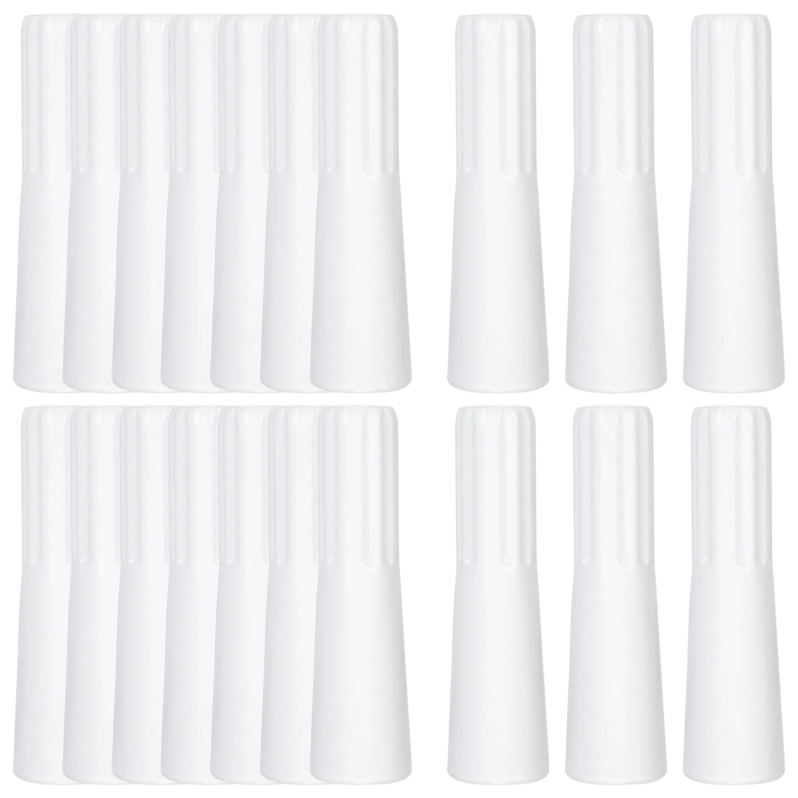 

20 шт., белая ручка для глухих палочек, запасные части, аксессуары для штор, торцевая крышка с наклоном, простая установка, многоразовый POM