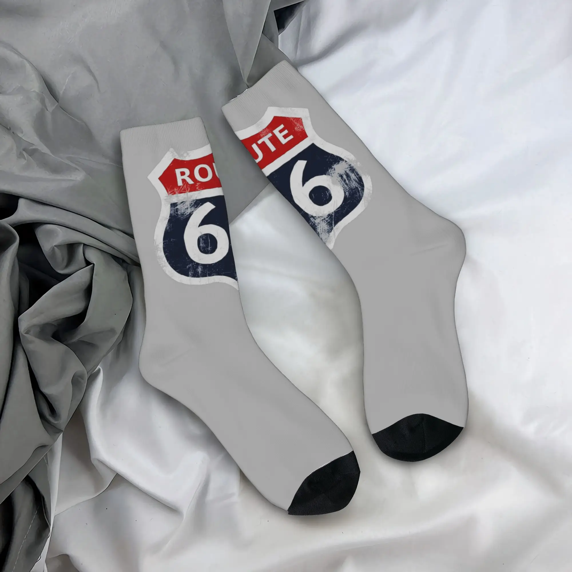 

Мужские носки Custom Route 66 California Sign USA, классические носки унисекс с крутым 3D-принтом