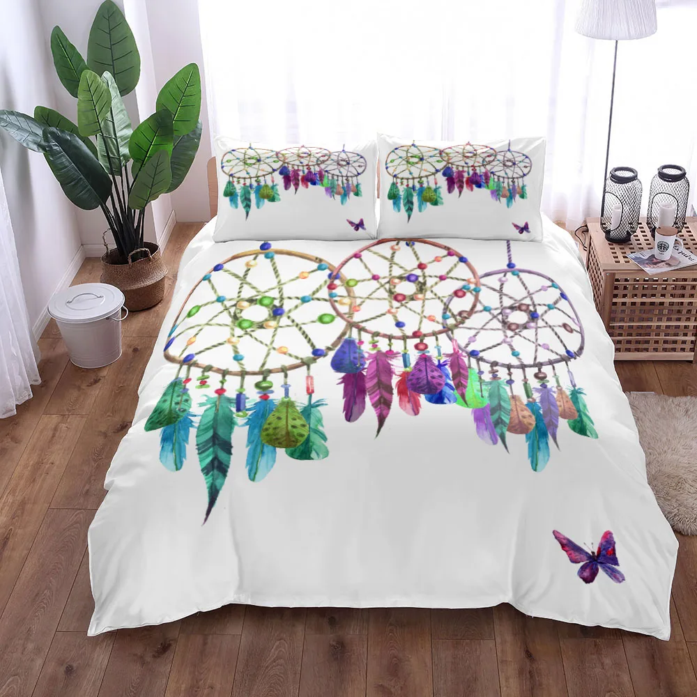 

Dreamcatcher Bohemian Duvet Cover Set King Queen Double Full Twin Single Size Boys Bed Linen Set