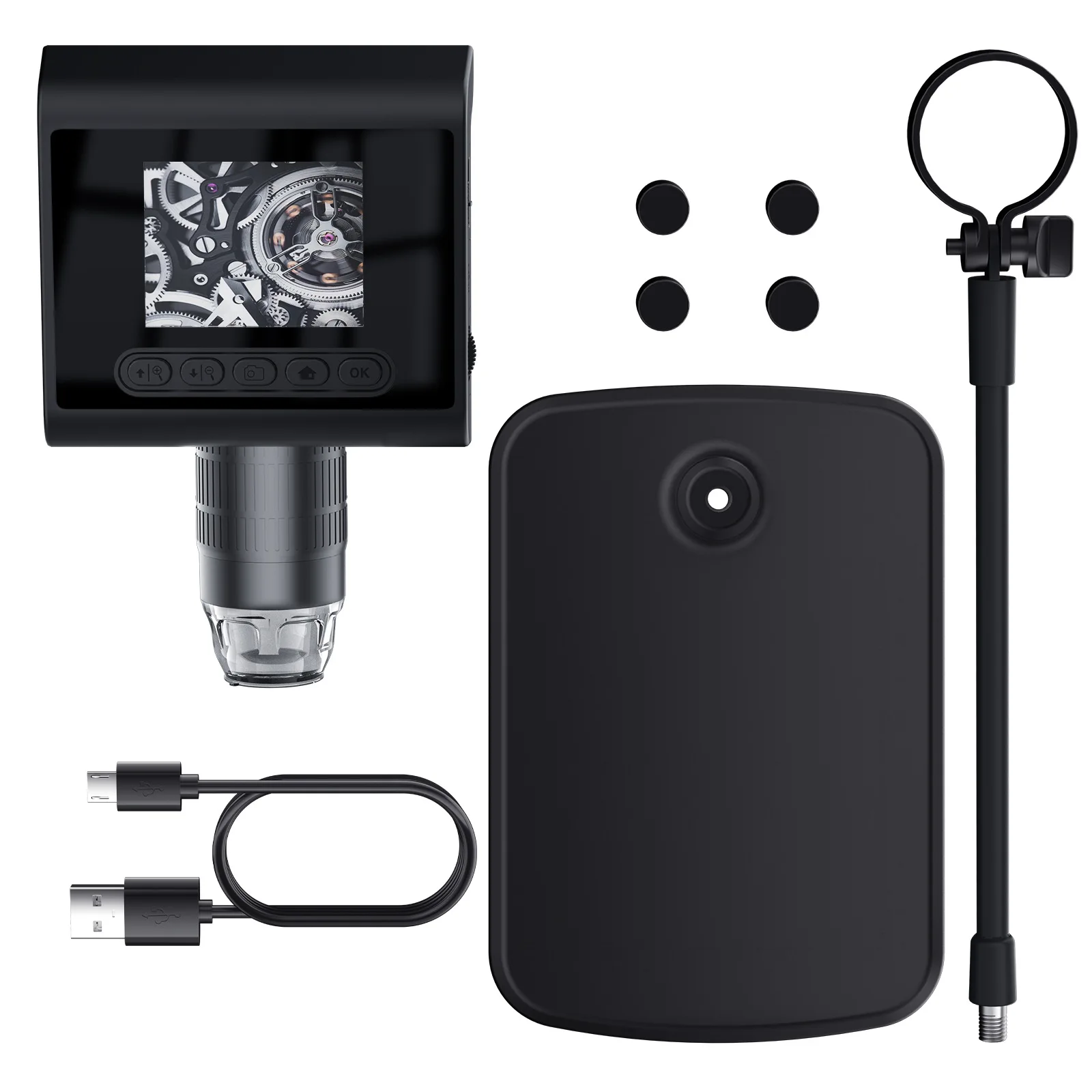 2.4Inch 2MP 1080P 1000X Digital Microscope For PCB Check Magnifier CMOS Borescope Handheld Endoscope Camera Inspection Otoscope