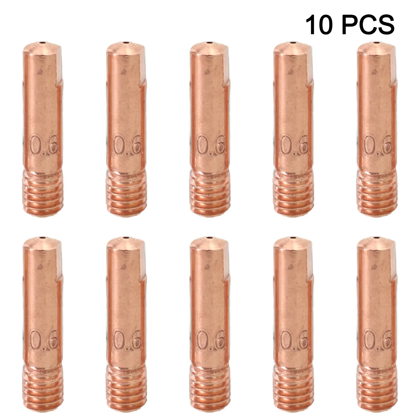 10pcs MB15 15AK Contact Tip Welding Nozzles 0.6/0.8/0.9/1.0/1.2mm M6 Welding Torch Power Nozzle Welding Soldering Tool