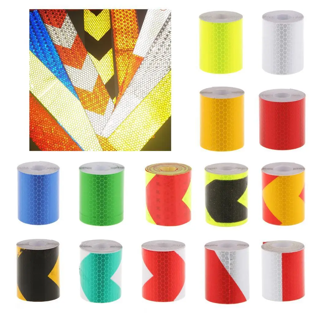 

5x300cm Arrow Reflective Tape Car Sticker Safety Warning Mark Self Adhesive Tape Car Reflector Sticker Auto Accessories Exterior