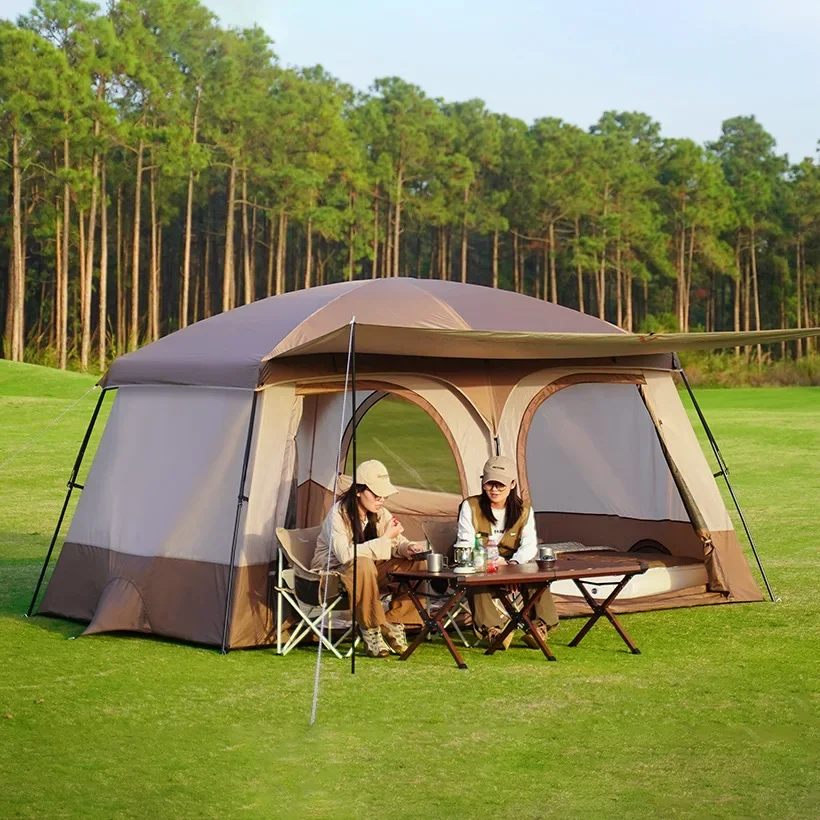 Villa tent outdoor camping overnight  equipment portable folding tent sun protection