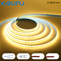 20m 15m 10m COB LED Strip Light 110V 220V 240LEDs/m CRI90 High Density Flexible FCOB Tape Light with IC Chip Lighting for Home