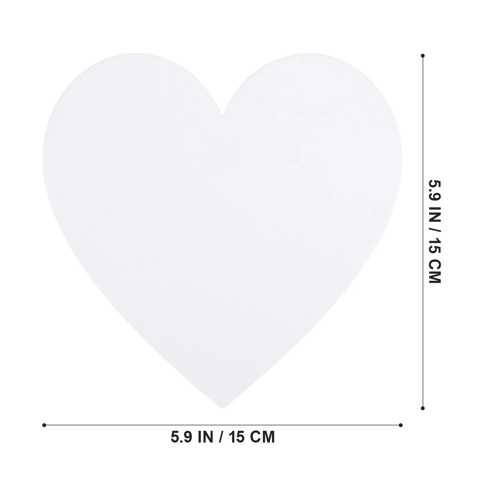 5Pcs Heart Shape Cotton Drawing Board Thick Oil Paint Canvas DIY Panels for Hobby Student Artist Paper Board Indoor Outdoor