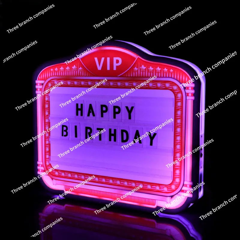 

Luminous acrylic hand card out of wine atmosphere props movable card letter light sign
