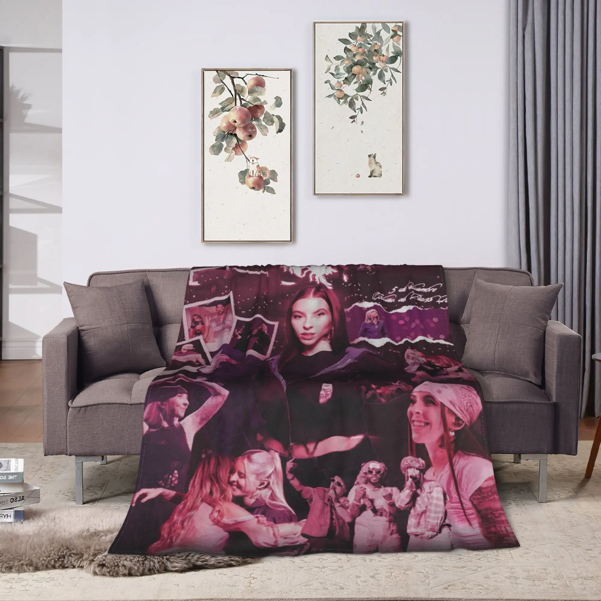 Young Miko 2025 NEW Blanket  Airplane Travel Flannel Throw Blanket For Outdoor Warm Custom Quality Bedspread Birthday Present