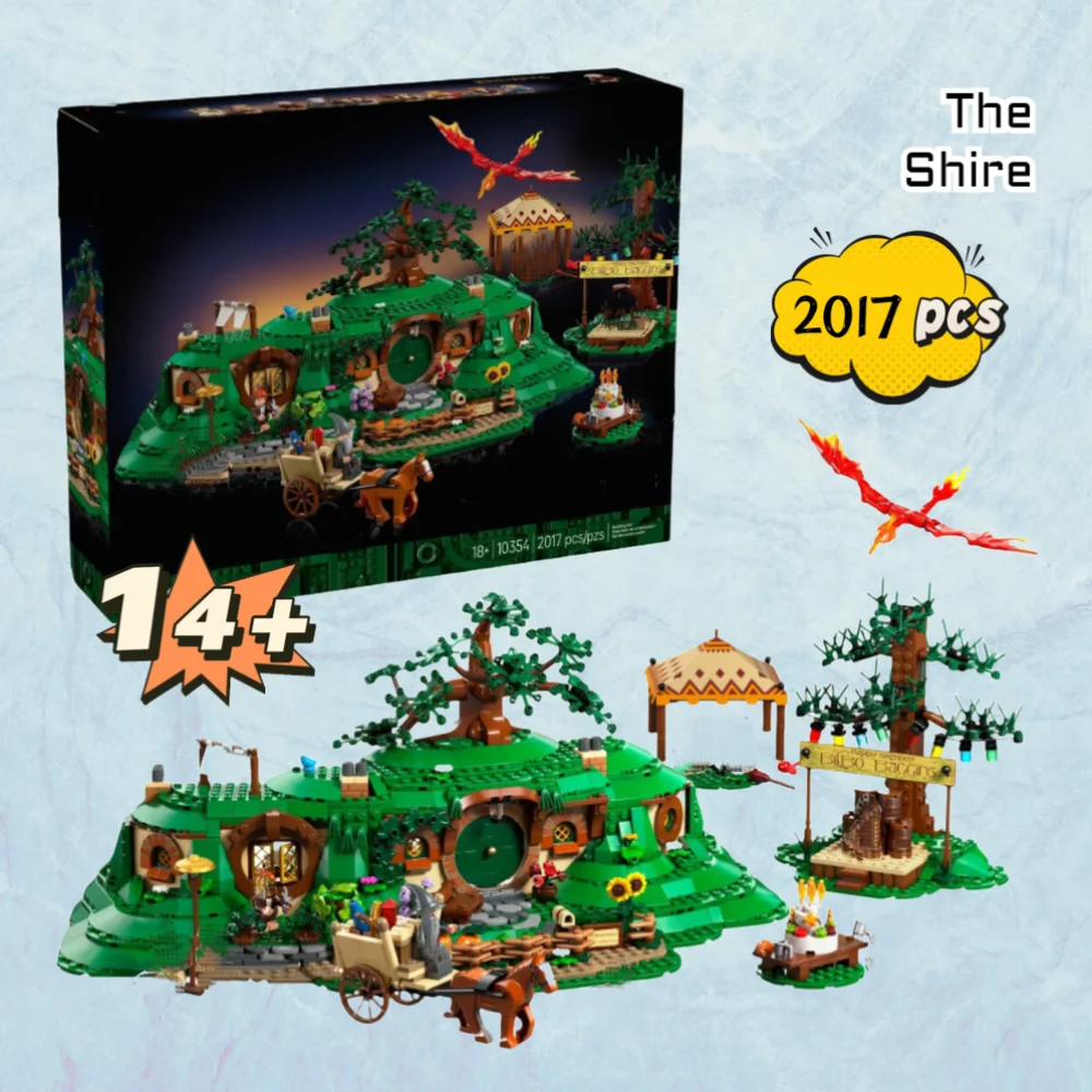 

2017pcs Hot Toy Middle Earth Lord of the Rings The Shire 10354 Hobbit Cave Building Block Model For Kid Birthday Christmas Gifts