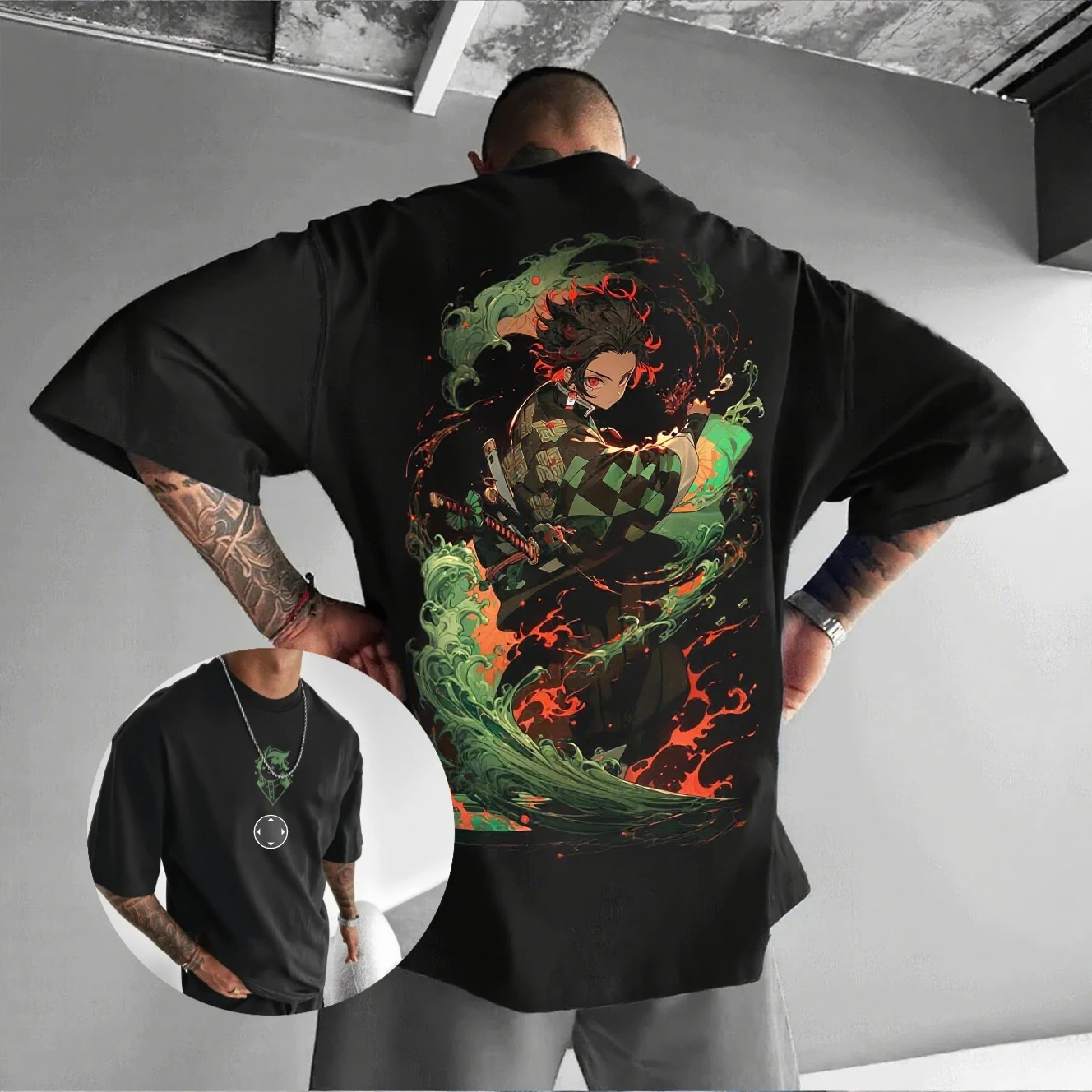 

Уличная футболка Kimetsu No Yaiba в стиле аниме для мужчин и женщин с коротким рукавом, летняя хлопковая футболка с рисунком Y2k, повседневные топы с принтом Demon Slayer