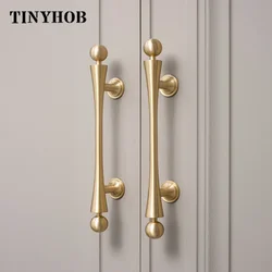 Modern Style/Unique Design Solid Brass Handle and Knobs T-Bar Bedroom Pulls Kitchen Cabinet Shoe Box Drawer Wardrobes Wine Knob