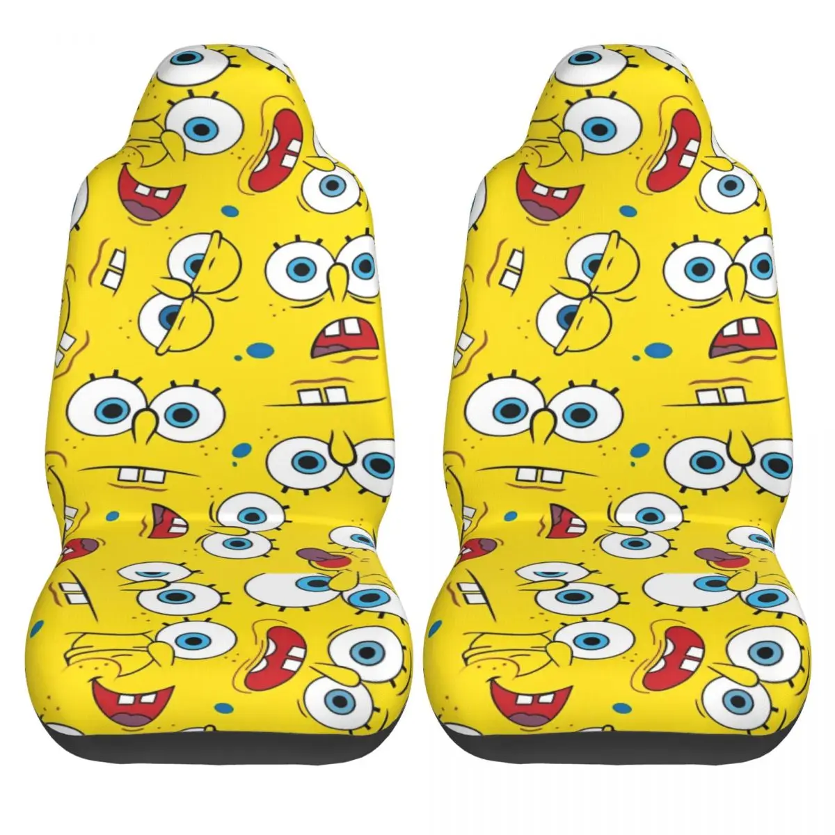 SpongeBobed Kids Car Seat Covers Front Seats 2 Pieces Cars Interior Protection Universal fit for Trucks Vans SUVs Sedans