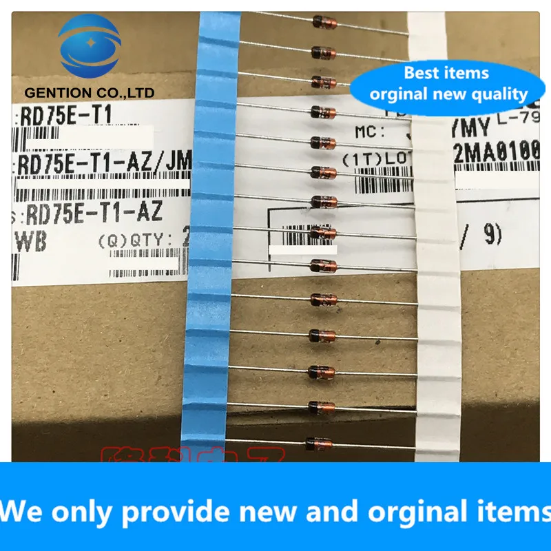 

30PCS 100% New original RD75E-T1-AZ RD75E DO-35 original imported WB regulator diode 0.5W 75V 75B 1/2W