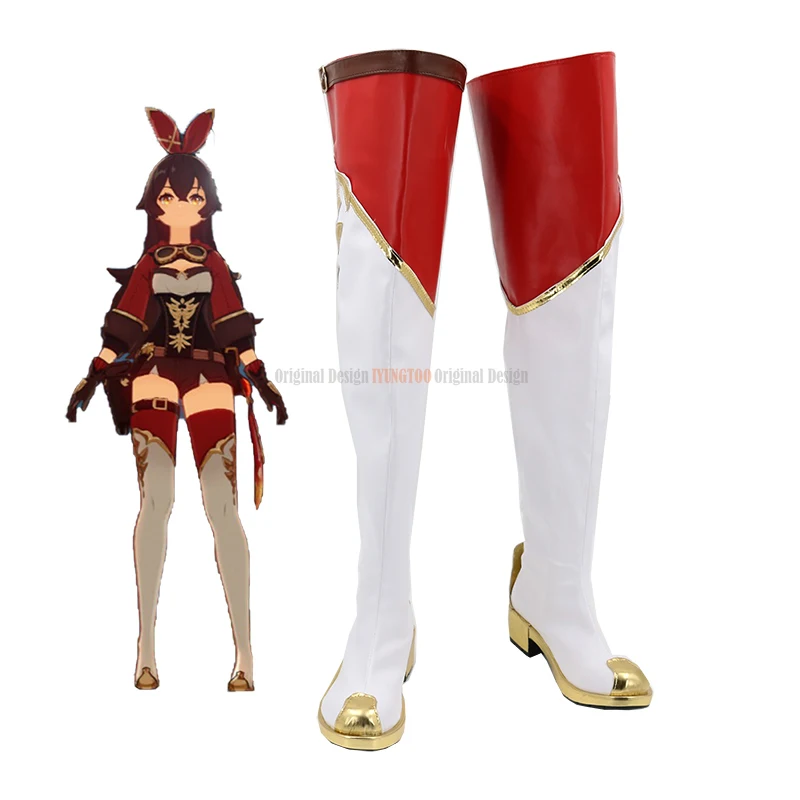 

Genshinimpact Amber Anime Characters Shoe Cosplay Shoes Boots Party Costume Prop