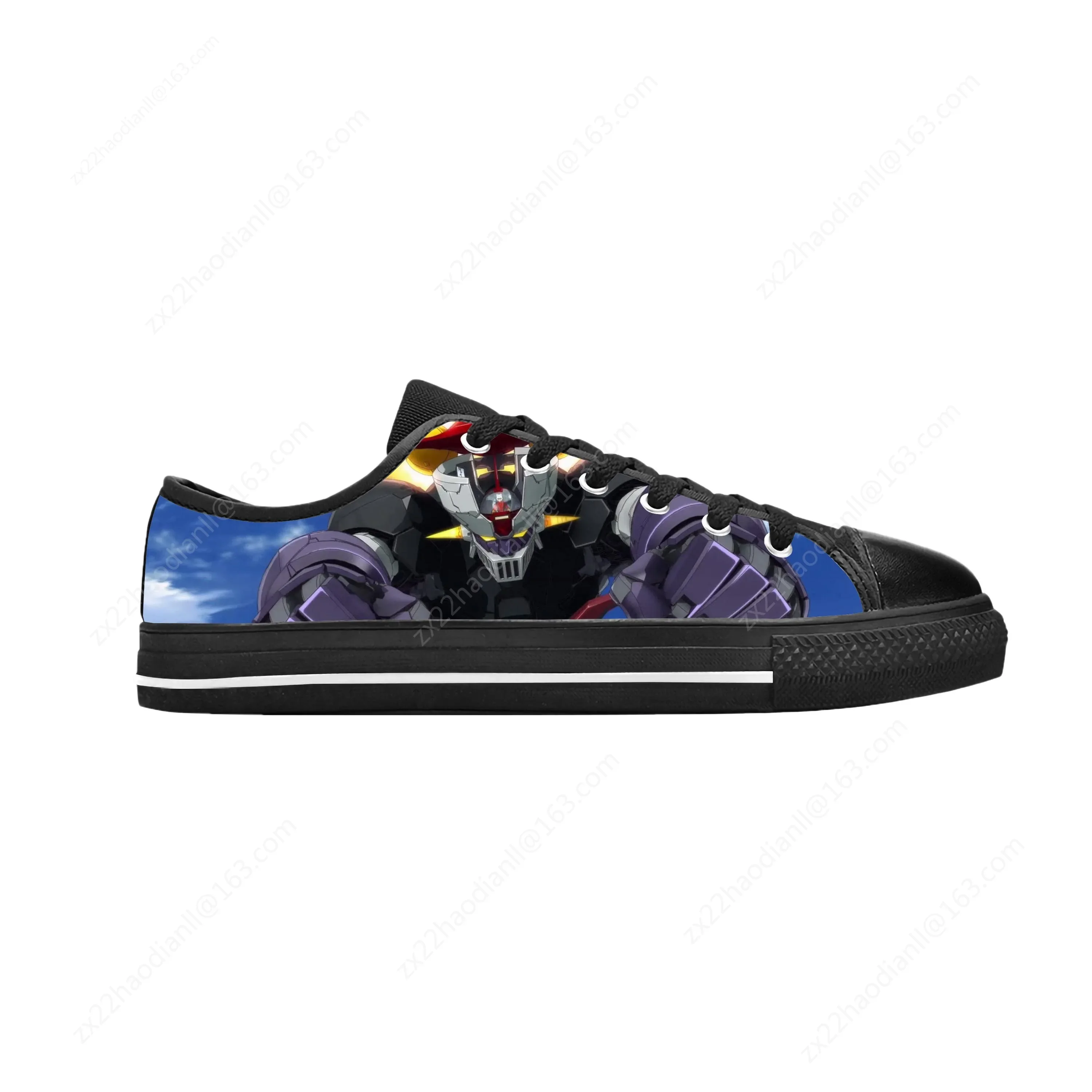 Japanese Anime Cartoon Manga Mazinger Z Robot Cool Casual Cloth Shoes Low Top Comfortable Breathable 3D Print Men Women Sneakers