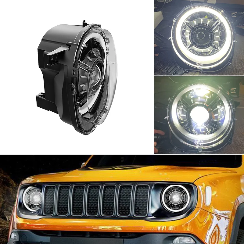 Auto lighting systems for Jeep Renegade Headlight 50W Round LED headlight 9.86 inch DOT-compliant head light