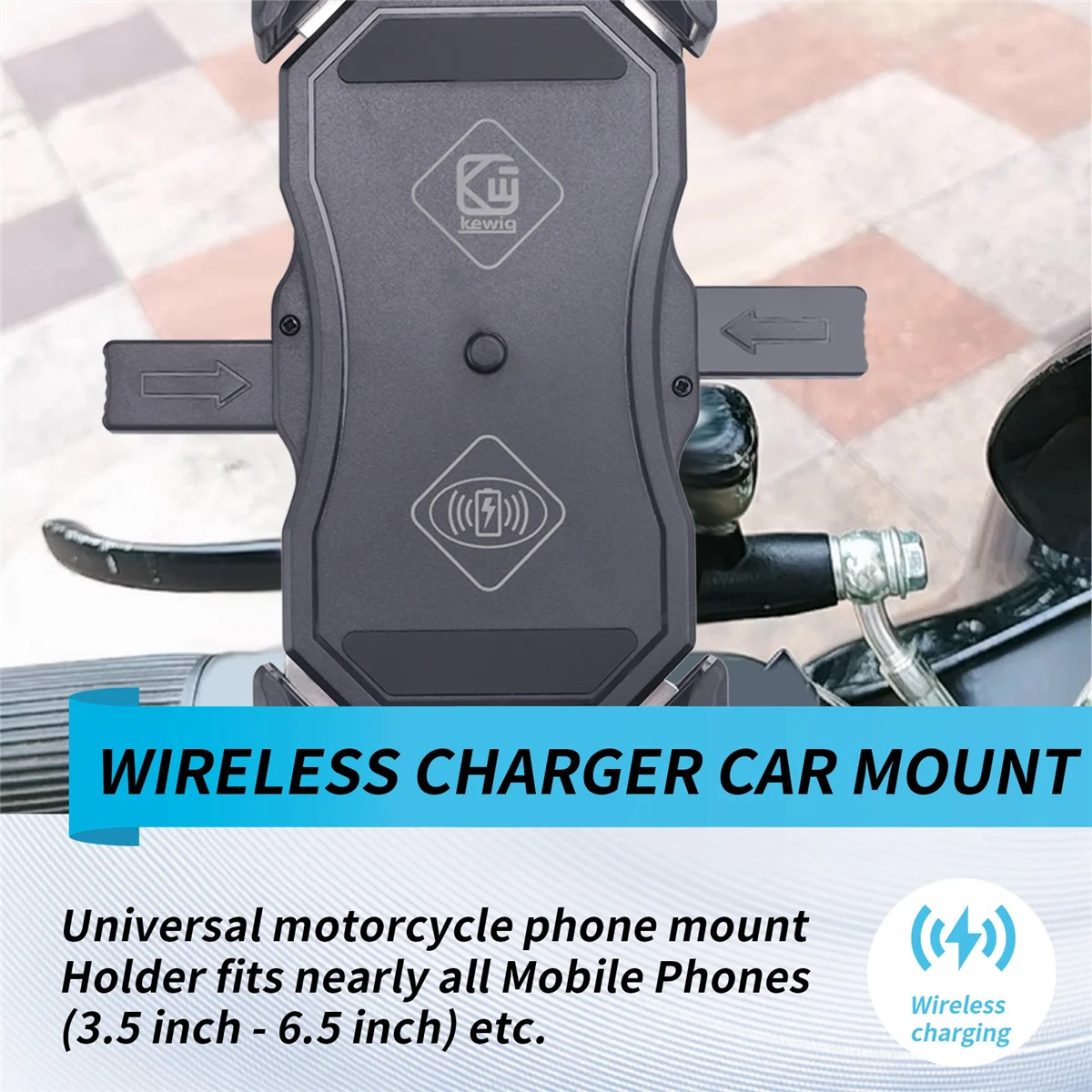 

LALA Motorcycle Wireless Charger Phone Holder Fast Charge Cell Phone Mount Phones Motorbike ATV Mobile Smart Phone Stand