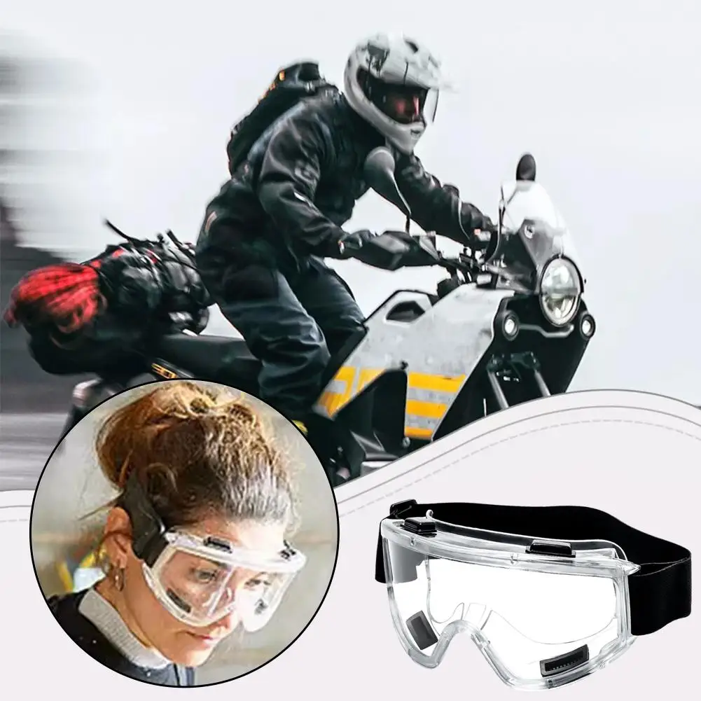 

High-end Goggle Anti Dust-proof Wind-proof Work Lab Safety Clear Research Eyewear Lens Eye Industrial Glasses X1f6