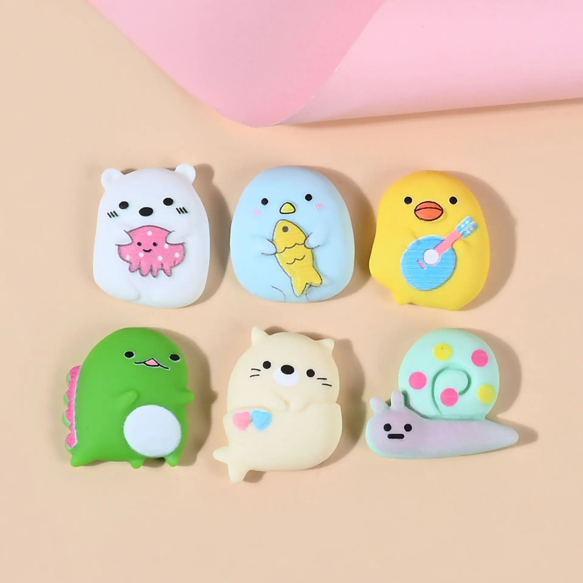 1pcs Resin Accessories Doll House Material Hairpin Brooch Diy Handmade Cream Glue Mobile Phone Case Cute Cartoon Jewelry