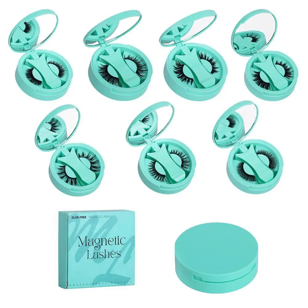 Pestañas postizas magnéticas reutilizables con pinzas magnéticas, pestañas postizas naturales rizadas y esponjosas sin pegamento, herramienta de maquillaje facial