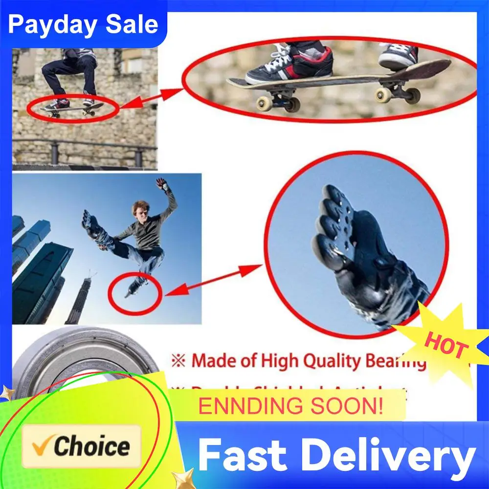10Pcs 608ZZ Deep Groove Ball Bearing Double Shield Ball Bearings Single Row 8x22x7mm for Skateboards Inline Skates Scooters