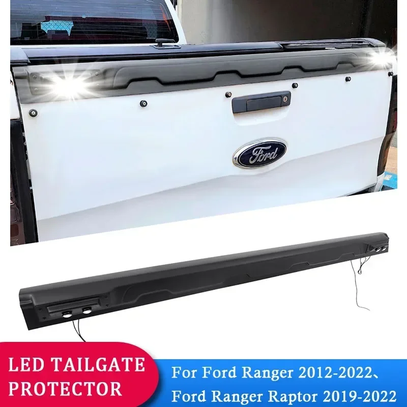 LED Tail Gate Cover for Ford Ranger 2012-2022 Year Models T6 T7 T8 XTL XL WILTRAK For Ford Ranger Roptor 4X4 Car Accessories