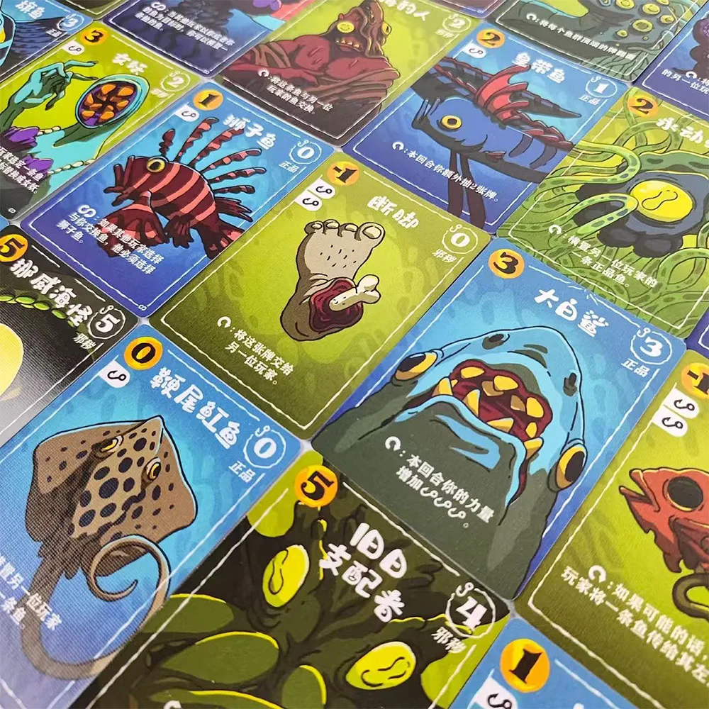 Shallow Regrets board game casual gathering strategy competition ocean themed card game