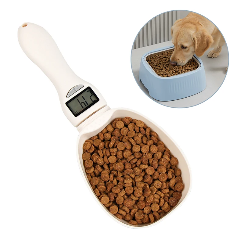 

Pet Food Measuring Scoop Electronic Dog Cat Food Measuring Cup Digital Spoon Scale Kitchen Food Scale with LED Display
