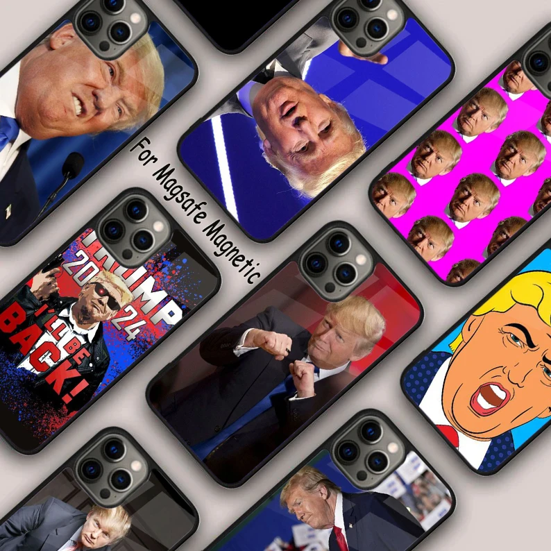 Usa Republican President Donald Trump Magnetic Phone Case For APPLE iPhone 16 14 13 12 11 Pro Max 15 Plus Wireless MagSafe Cover