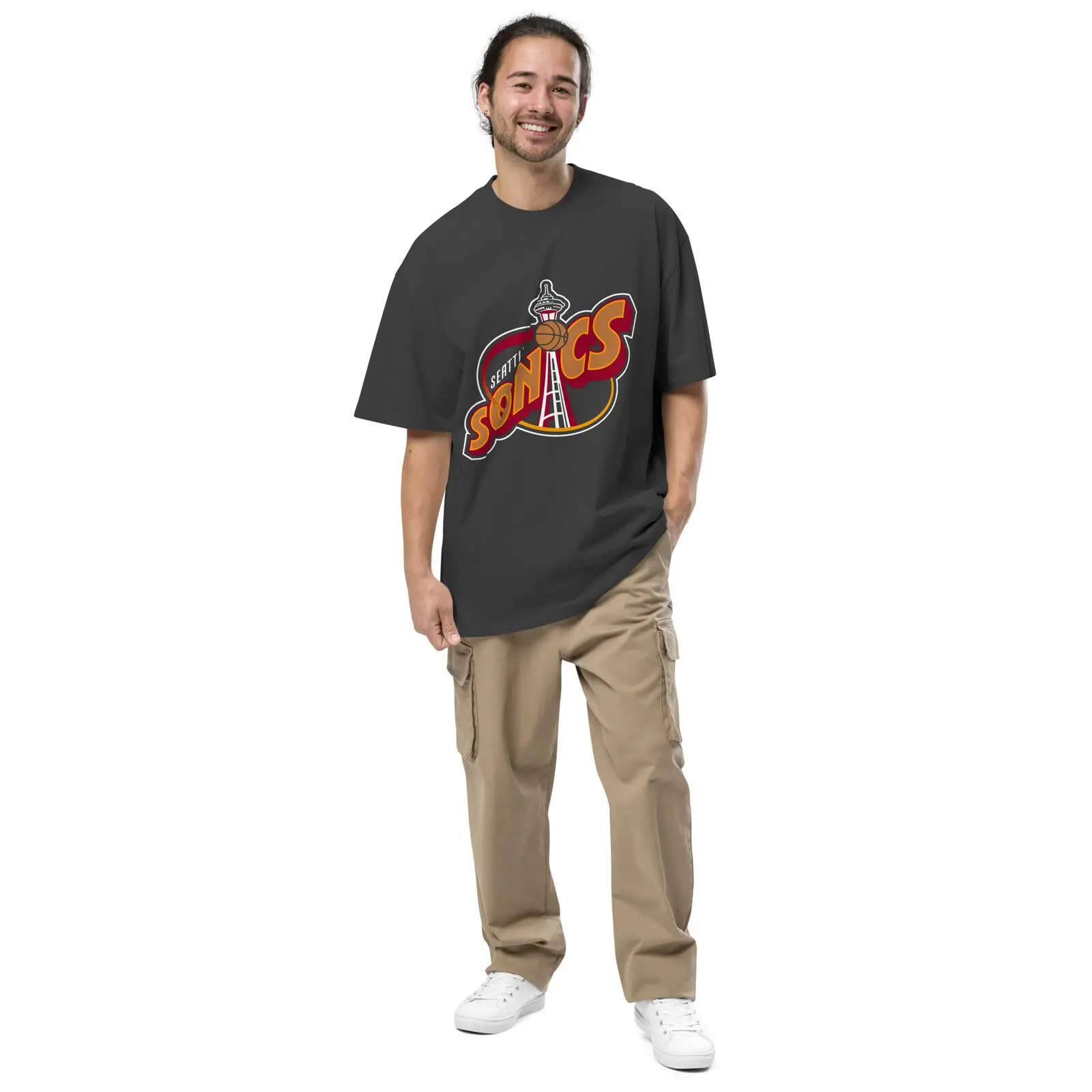 Seattle Supersonics Graphic Tee 90s Logo Oversized faded t-shirt