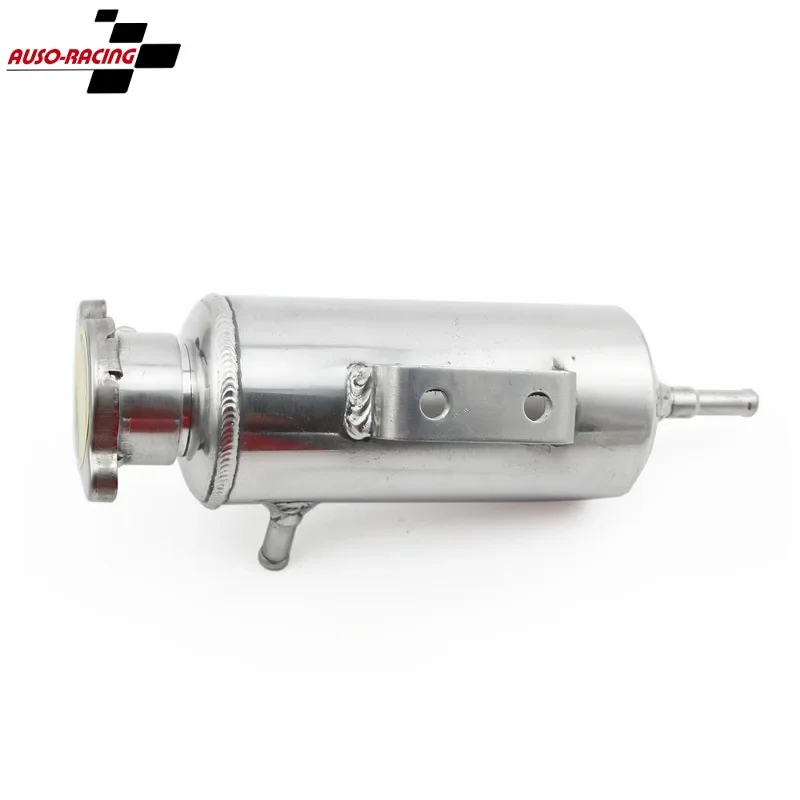 Racing Universal Radiator Alloy Coolant Swirl Pot Breather Air Separator Tank Engine Coolant Catch Can