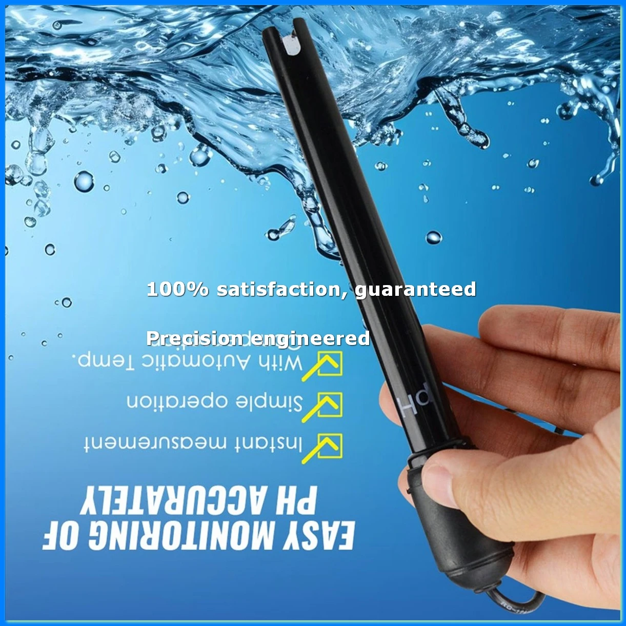 ●PH Electrode Sensor Probe Water Analyzer Water Tester PH Probe for Aquarium Hydroponics Industry Experiment 300cm Cable