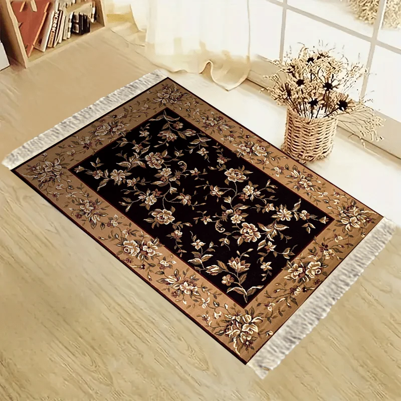 VIKAMA Vintage Ethnic-Style Muslim Prayer Mat Portable Home Travel Prayer Mat for Religious Activities Pilgrimage and Worship
