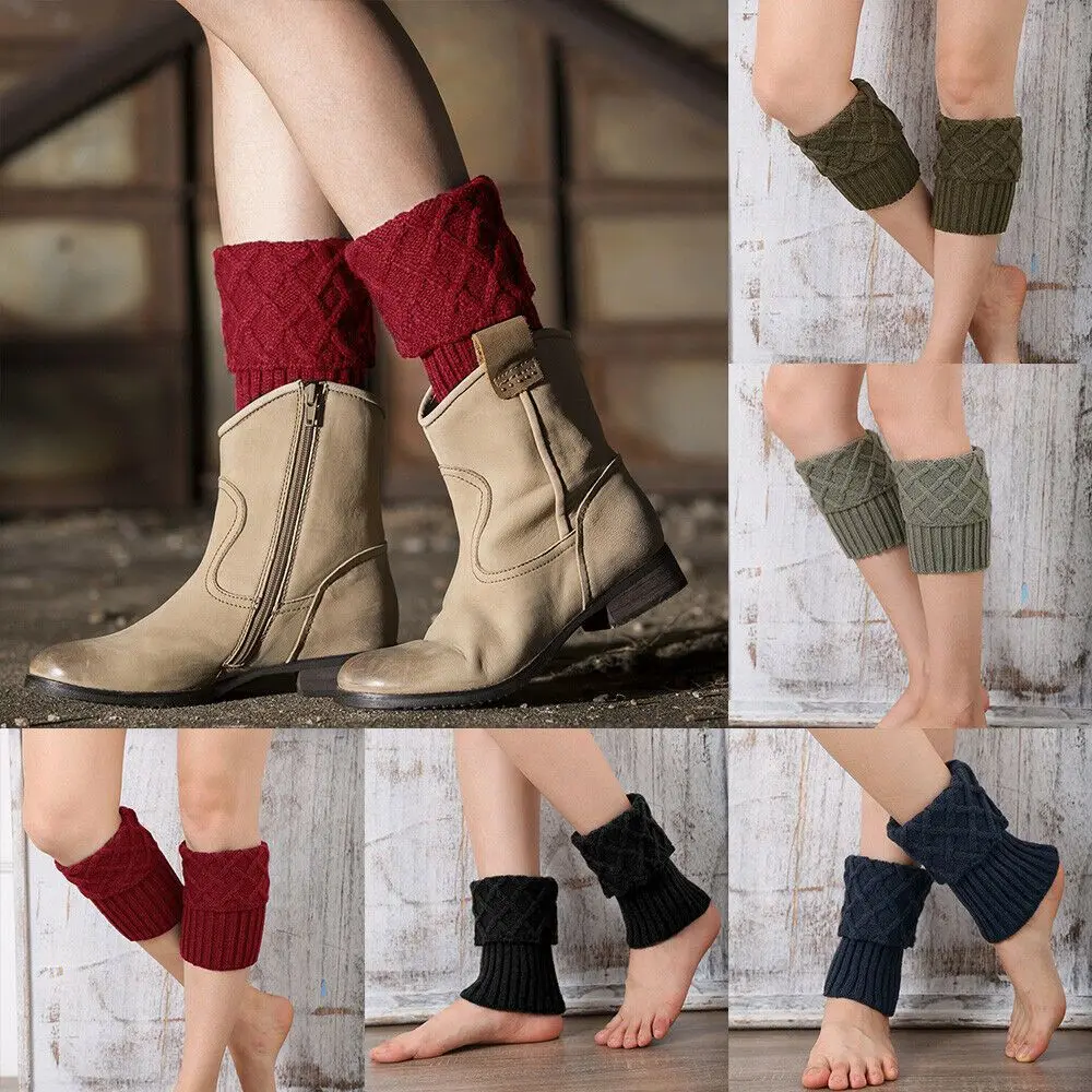 

Winter Warm Short Crochet Leg Warmers Knitted Socks Ankle Warmer Boot Socks