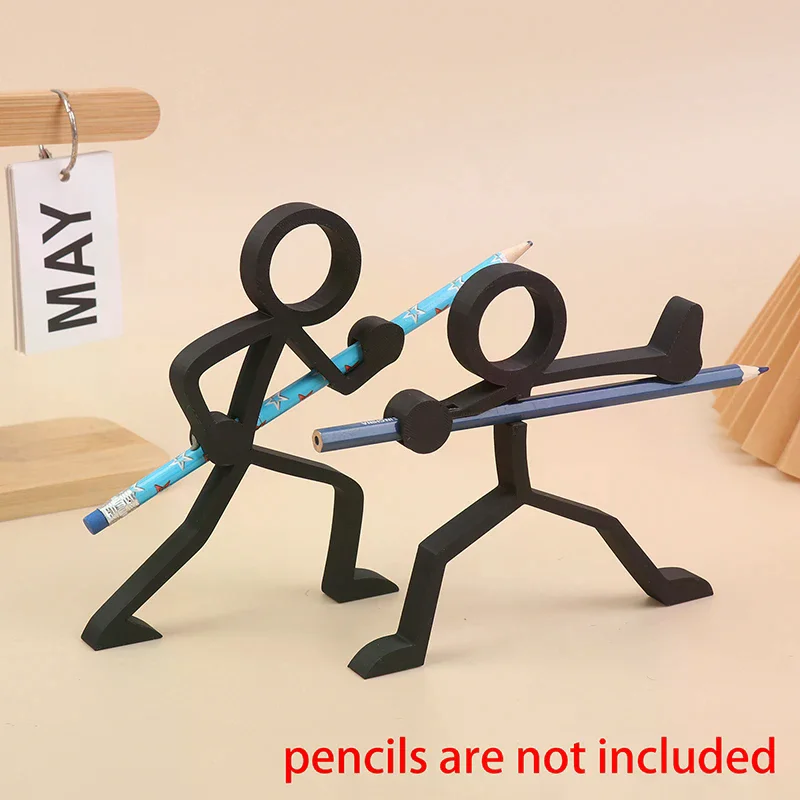 3D Printed Stick Figure Pencil Holders Pen Stands Pen Containers Desktop Ornaments Stationery Desktop Sculptures Gifts