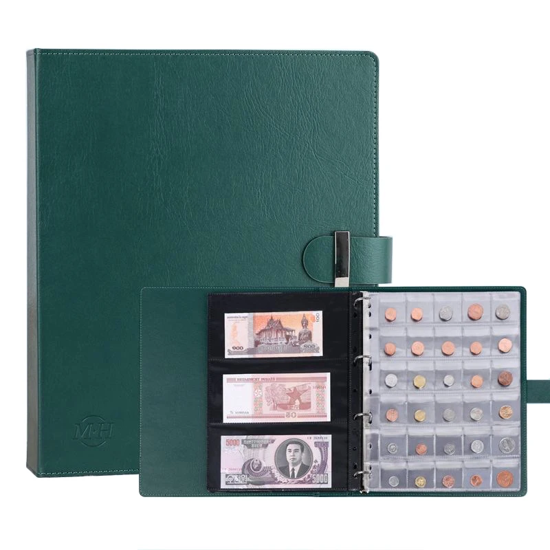 Paper Money Sleeves 3 Pocket Double Sided Money Banknote Collection Album Page 3 Slot Loose Leaf Sheet Banknote Currency Storage