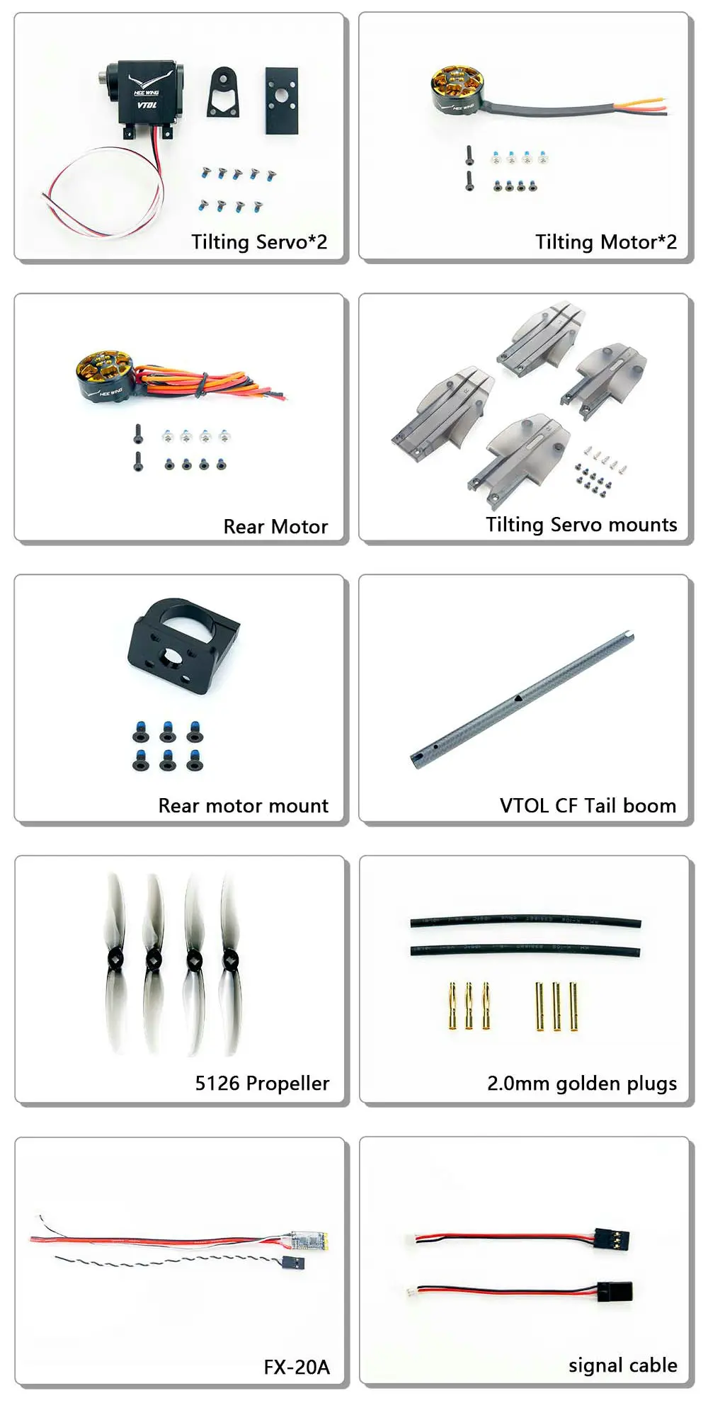 HEEWING/HEE WING T1 Ranger PNP VTOL Paquete de conversión FPV avión 730MM wingspan EPP FPV Dual motor RC plane modificaciones