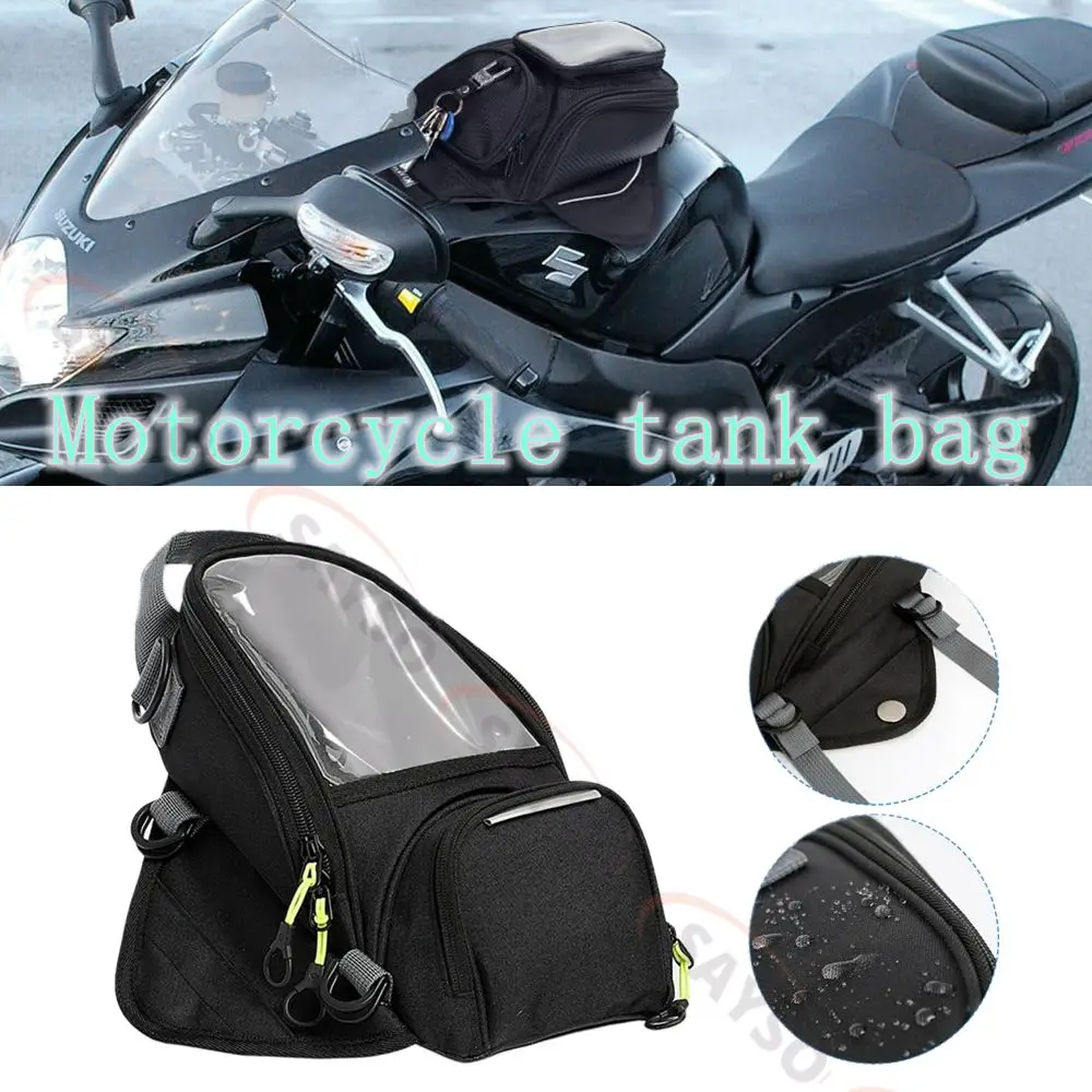 

Nomad Universal Magnetic Tank Bag for Motorcycles - Heavy Duty Black Gas Tank Pouch for Cruiser & Sportbike