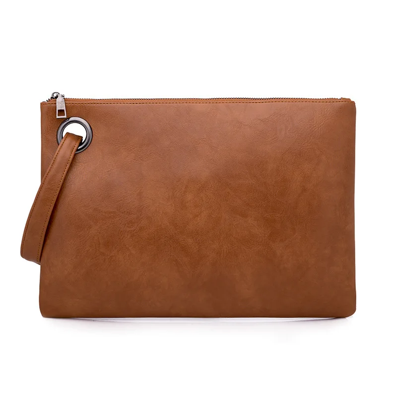 Fashion Handbags Women Soft PU Leather Daily Clutch Bag Ladies Evening Envelope Bag Portable Female Wristlet Purse Cellphone Bag