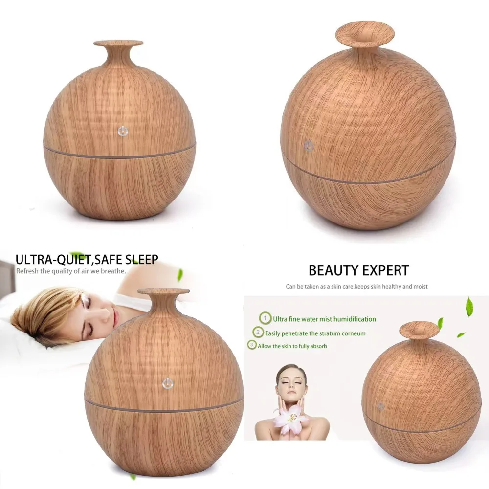 Pelembap Mini USB Penyebar Aromaterapi Pelembap Udara Rumah Desktop Pelembap Serat Kayu Penyegar Ruangan Bau Baik untuk Ruangan