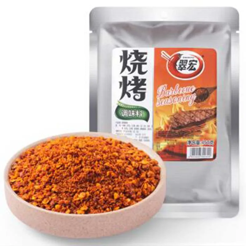 Bumbu Barbekyu CuiHong 15.89oz(450g)*1 Bungkus Sichuan hotpot BBQ Makanan Kering Pedas Rasa Cabai untuk Mie Kemasan Komersial
