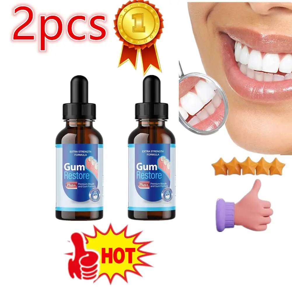 

2X 30ml Gum Care Products Liquid Gum Repair Gum Regrowth Natural Oral Care Drops Gum Restore Oral Gum Care Liquid For Oral Car