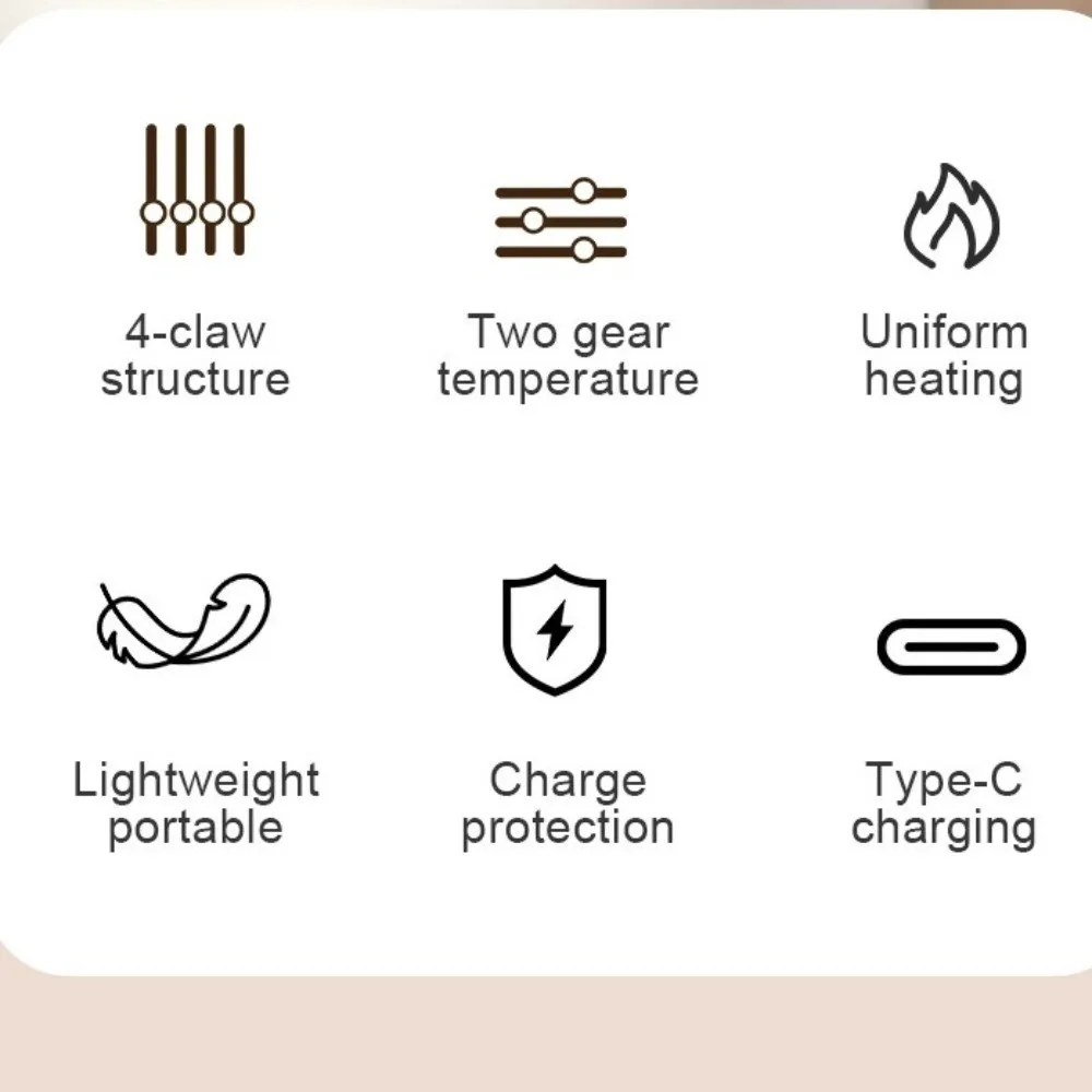 DIY Tools Electric Heating Hair Roots Fixed Shape Clip Non-Slip Heat Resistant Volume Bangs Clip Durable Portable
