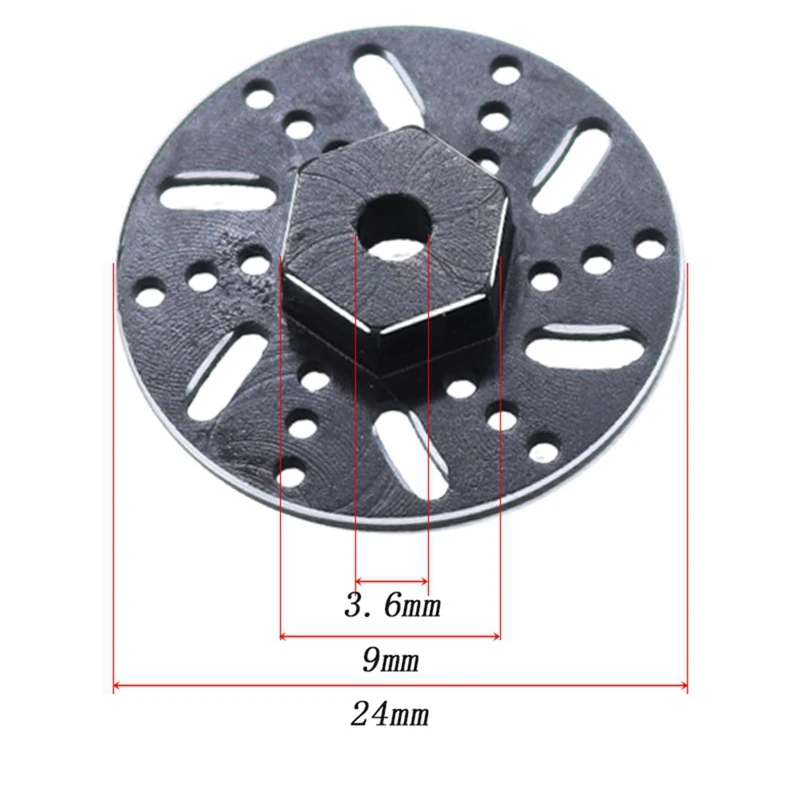 Metal 9Mm Wheel Hex Hub Adapter Brake Disc For SG1603 SG1604 UD1601 UD1602 UD1603 UD1604 1/16 RC Car Upgrade Parts