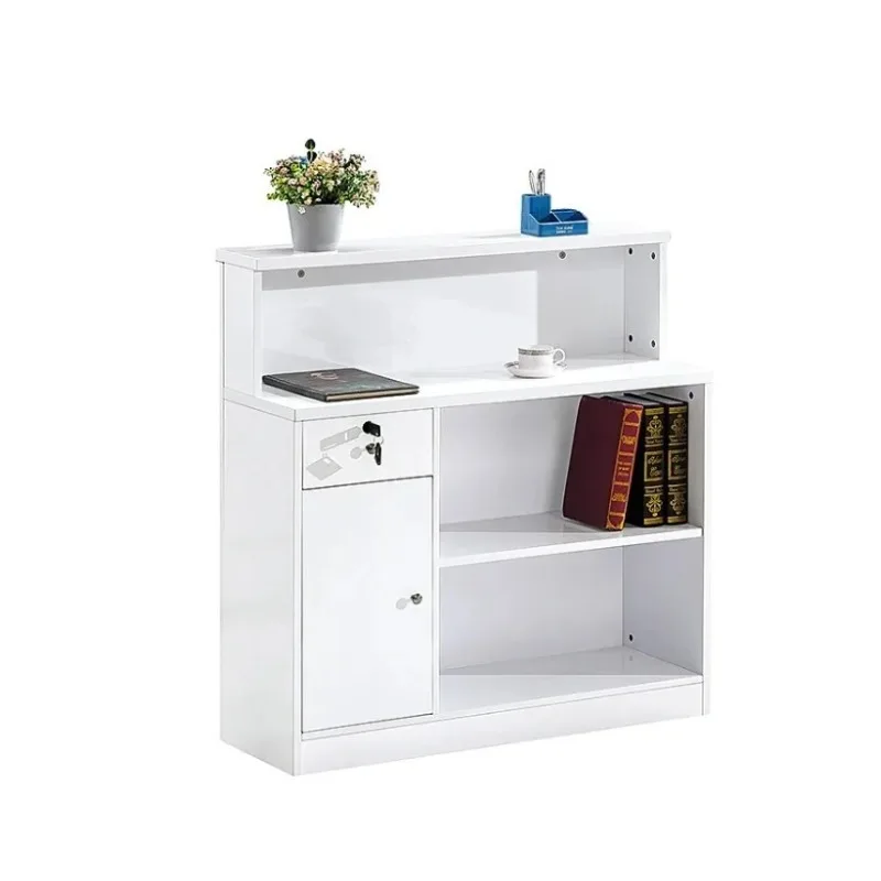 *Small 1 Meter MDF Office Filing Cabinet Sub-Cabinet for Under-Desk Storage Modern Reception Desk Furniture for Hotels Hospitals