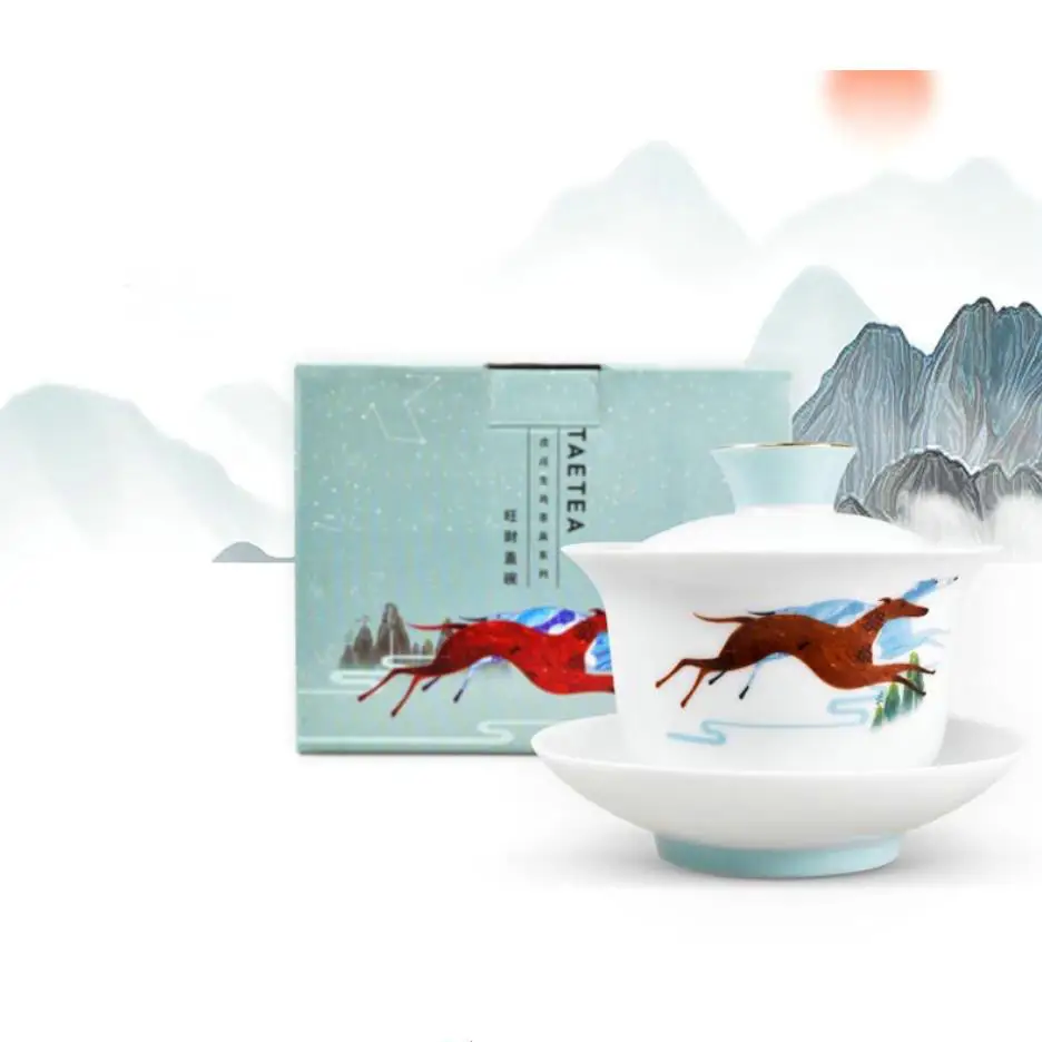 

Tea Tureen TAETEA GaiWan Tea Cup Porcelain Dayi "Wang Shi" Teawares Teatools Teasets 150ml