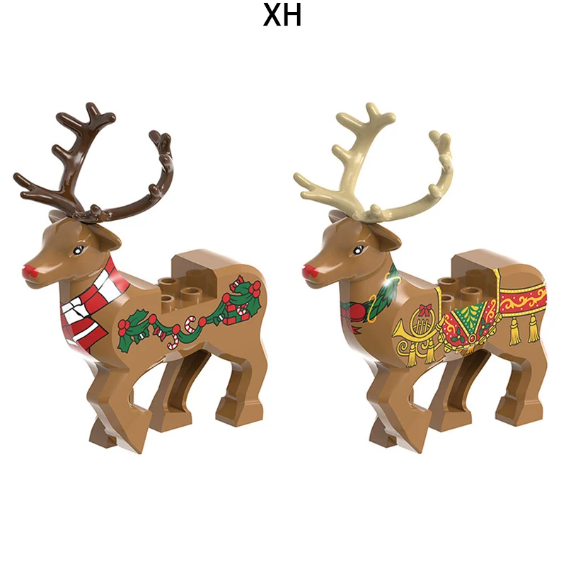 

The Christmas Reindeer Model Blocks MOC Bricks Set Gifts Toys For Children XH1784 XH1785